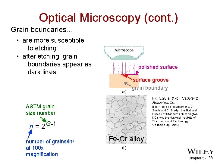 Optical Microscopy (cont. ) Grain boundaries. . . • are more susceptible to etching