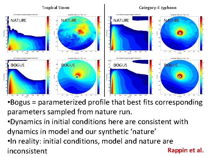 Tropical Storm Category-4 typhoon NATURE BOGUS • Bogus = parameterized profile that best fits