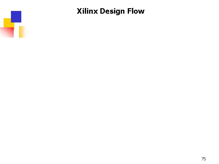 Xilinx Design Flow 75 