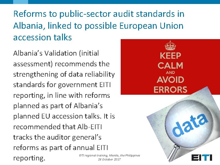 Reforms to public-sector audit standards in Albania, linked to possible European Union accession talks
