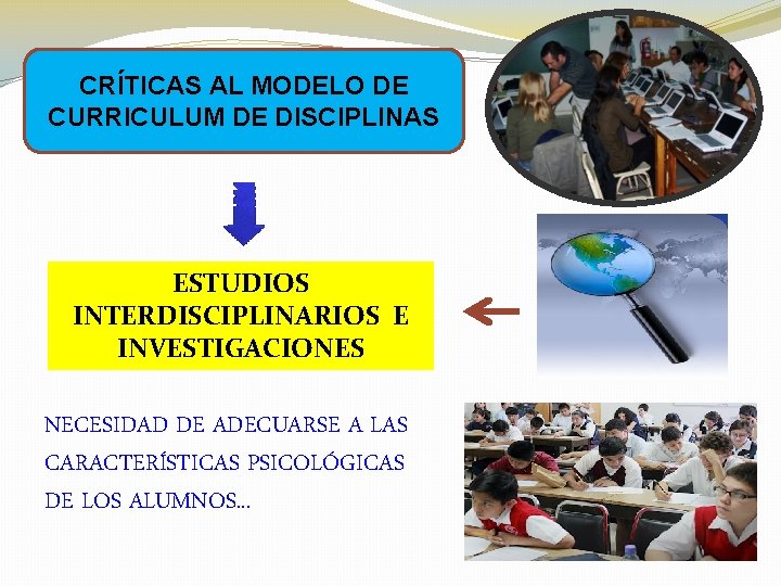 CRÍTICAS AL MODELO DE CURRICULUM DE DISCIPLINAS ESTUDIOS INTERDISCIPLINARIOS E INVESTIGACIONES NECESIDAD DE ADECUARSE