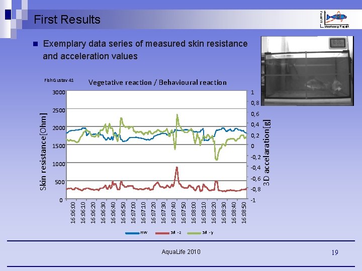 Fisch. FIT First Results Exemplary data series of measured skin resistance and acceleration values