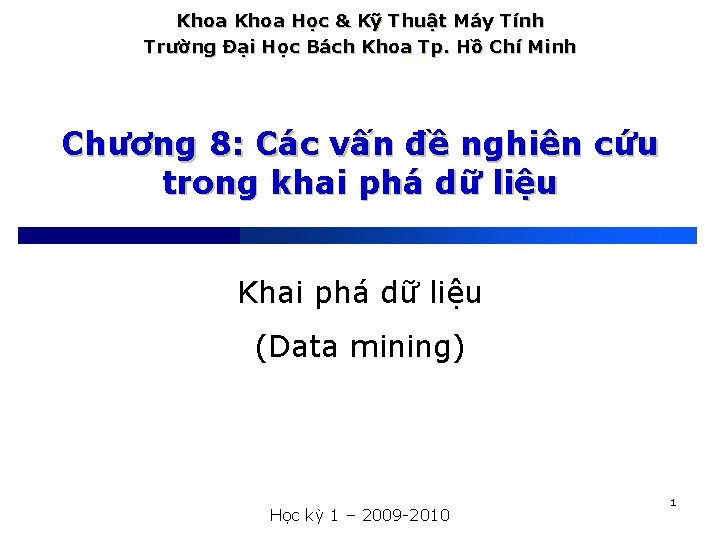 Khoa Học & Kỹ Thuật Máy Tính Trường Đại Học Bách Khoa Tp. Hồ