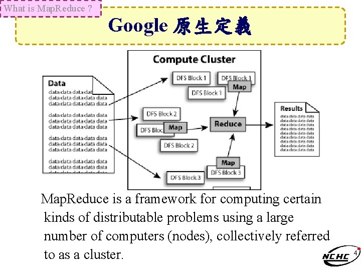 What is Map. Reduce ? Google 原生定義 Map. Reduce is a framework for computing