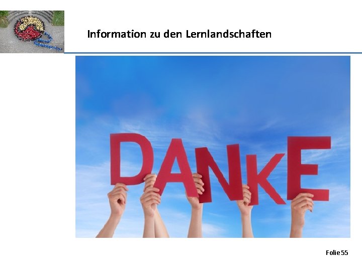 Information zu den Lernlandschaften Folie 55 