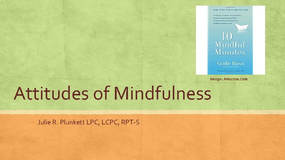 Image: Amazon. com Attitudes of Mindfulness Julie R. Plunkett LPC, LCPC, RPT-S 