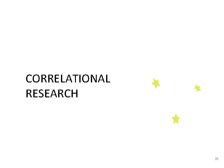 CORRELATIONAL RESEARCH 26 