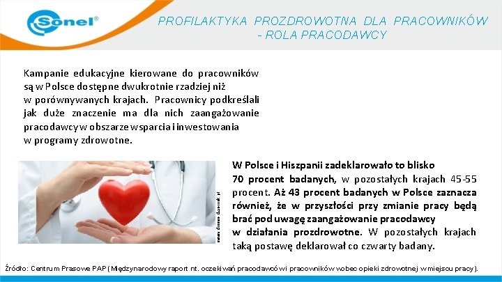 PROFILAKTYKA PROZDROWOTNA DLA PRACOWNIKÓW - ROLA PRACODAWCY www. drowie. dziennik. pl Kampanie edukacyjne kierowane