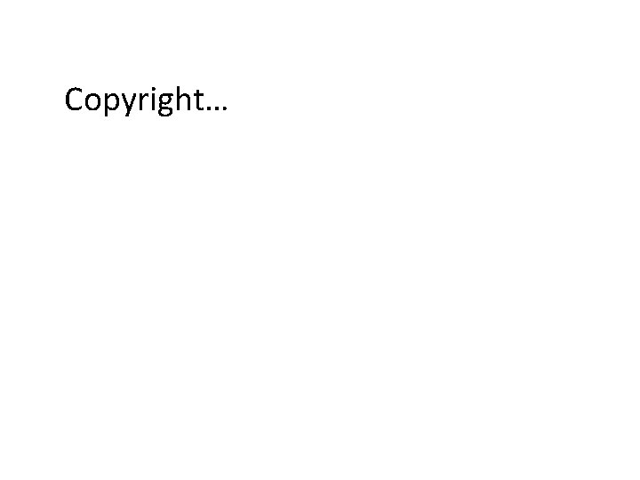 Copyright… 