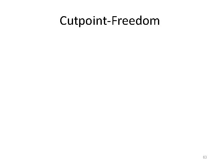 Cutpoint-Freedom 63 