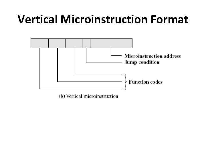 Vertical Microinstruction Format 