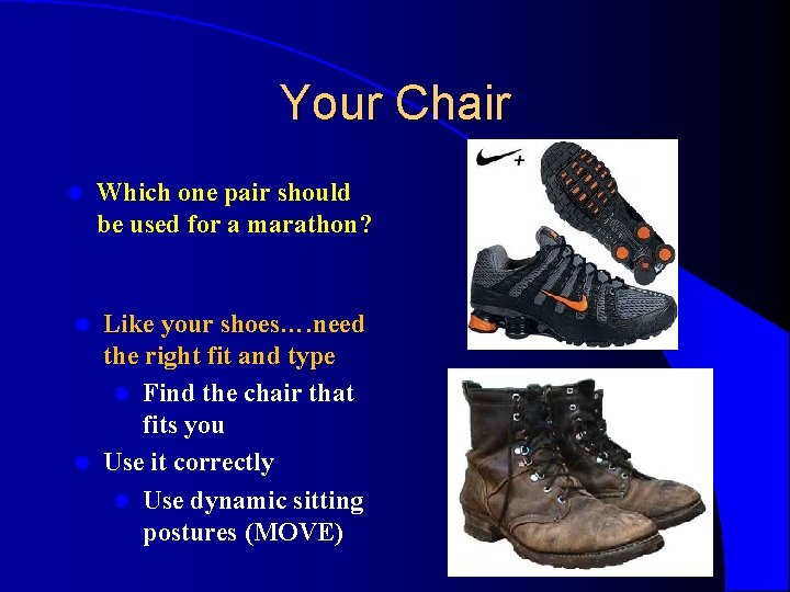 Your Chair l Which one pair should be used for a marathon? Like your Your Chair l Which one pair should be used for a marathon? Like your