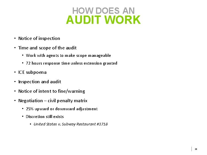 HOW DOES AN AUDIT WORK • Notice of inspection • Time and scope of HOW DOES AN AUDIT WORK • Notice of inspection • Time and scope of