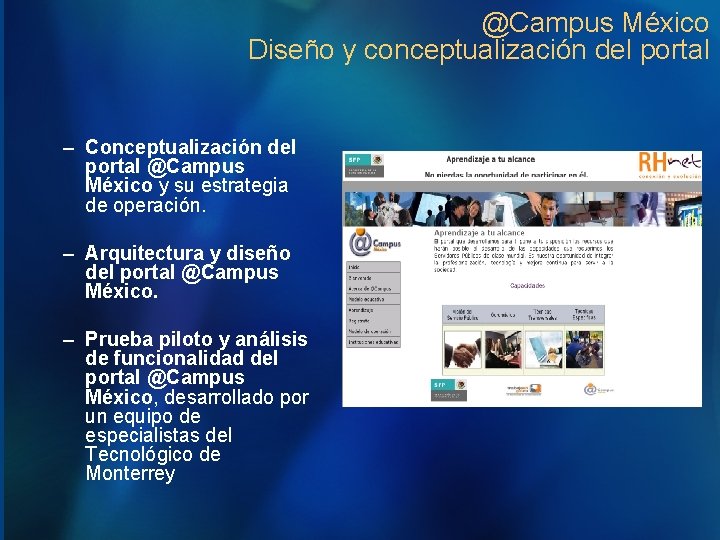 @Campus México Diseño y conceptualización del portal – Conceptualización del portal @Campus México y