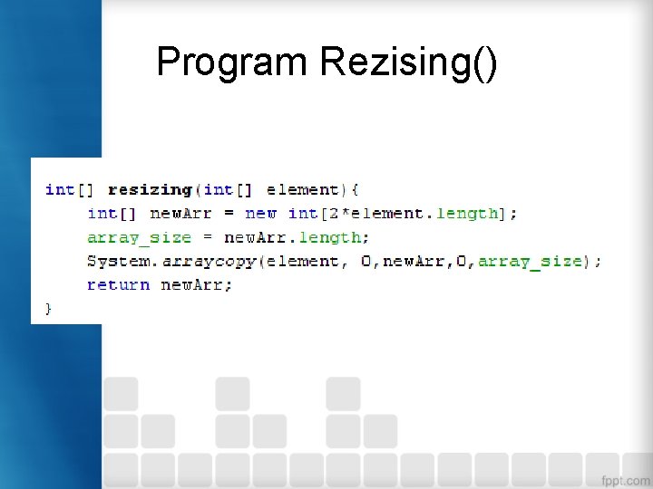 Program Rezising() 