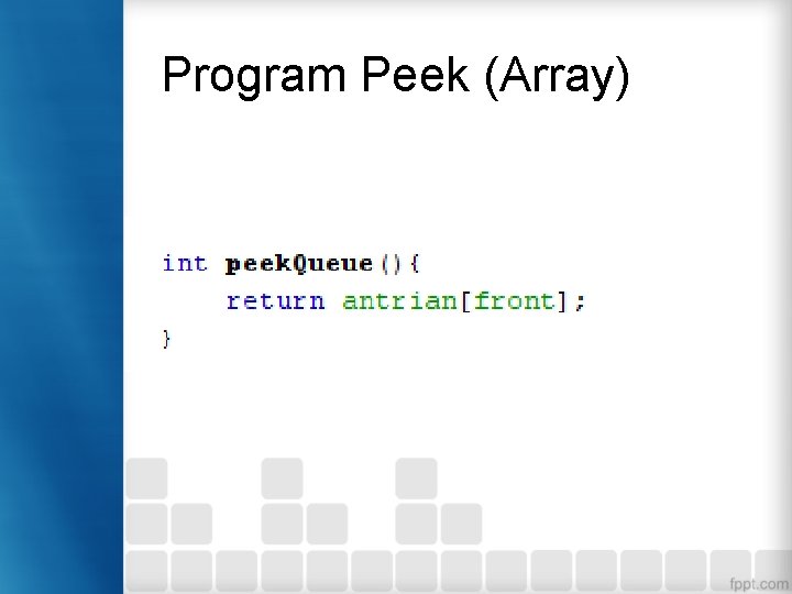 Program Peek (Array) 