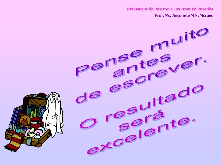 Roupagens de Resumo e Figurinos de Resenha Prof. Ms. Angeliete M. F. Moraes 