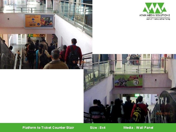 Platform to Ticket Counter Stair Size : 8 x 4 Media : Wall Panel