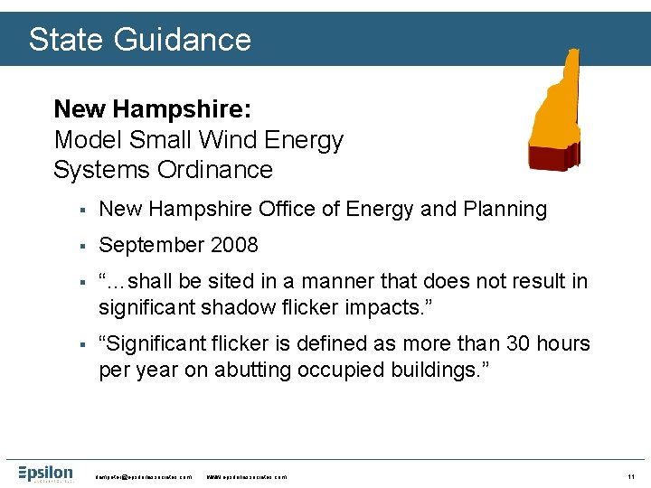 State Guidance New Hampshire: Model Small Wind Energy Systems Ordinance § New Hampshire Office