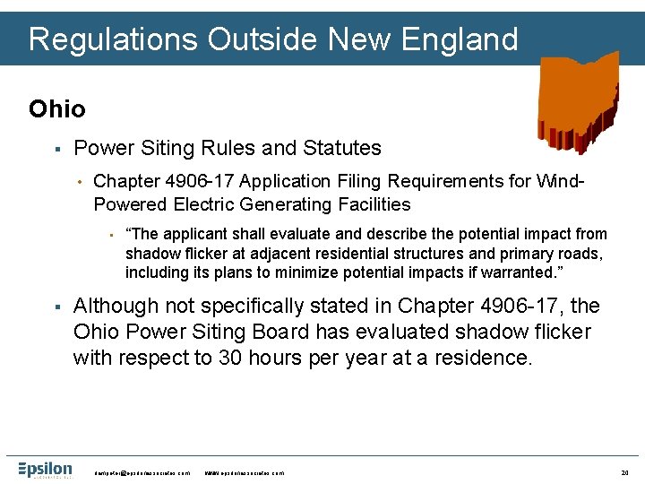 Regulations Outside New England Ohio § Power Siting Rules and Statutes • Chapter 4906