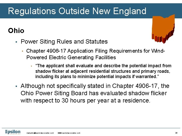 Regulations Outside New England Ohio § Power Siting Rules and Statutes • Chapter 4906