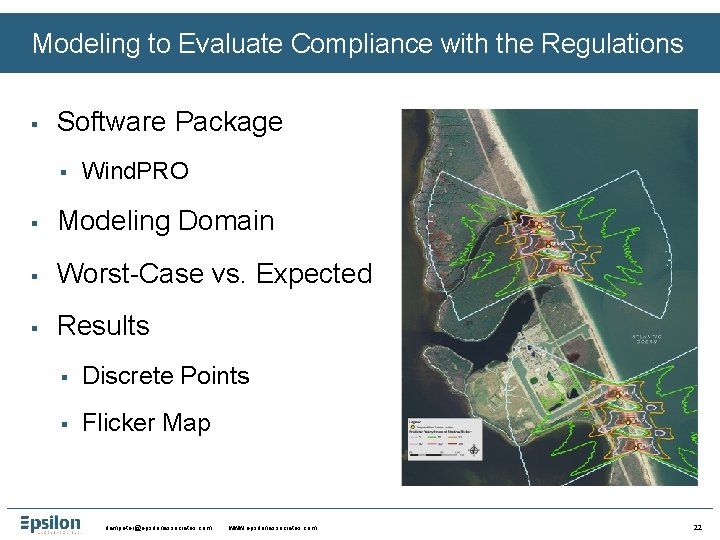 Modeling to Evaluate Compliance with the Regulations § Software Package § Wind. PRO §