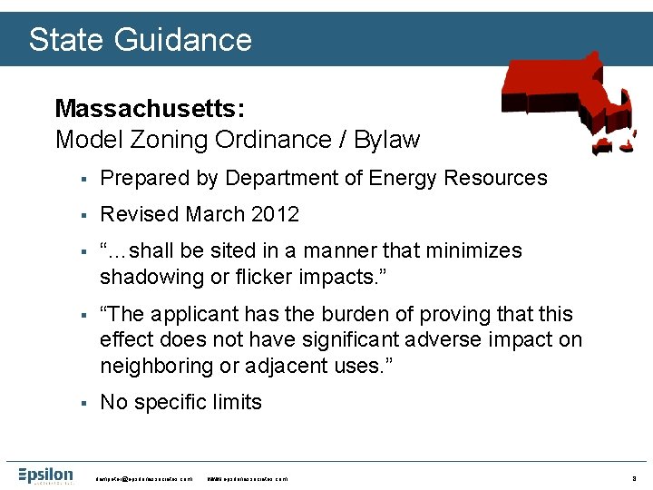 State Guidance Massachusetts: Model Zoning Ordinance / Bylaw § Prepared by Department of Energy