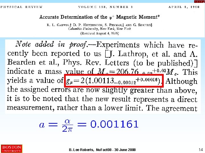 m B. Lee Roberts, Nu. Fact 08 - 30 June 2008 14 