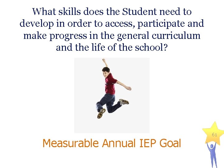 What skills does the Student need to develop in order to access, participate and