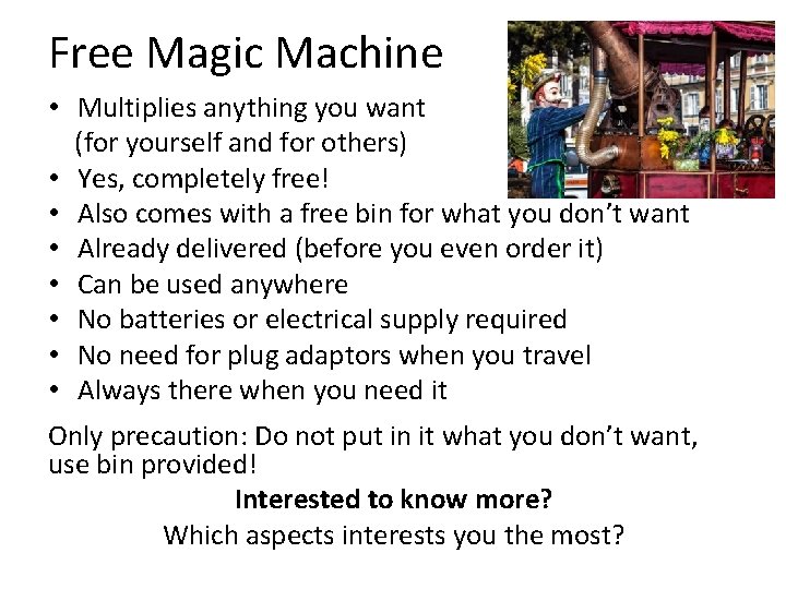 Free Magic Machine • Multiplies anything you want (for yourself and for others) •