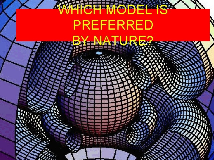 WHICH MODEL IS PREFERRED BY NATURE? 