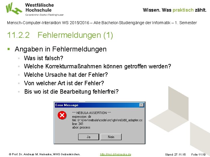 Wissen. Was praktisch zählt. Mensch-Computer-Interaktion WS 2015/2016 – Alle Bachelor-Studiengänge der Informatik – 1.