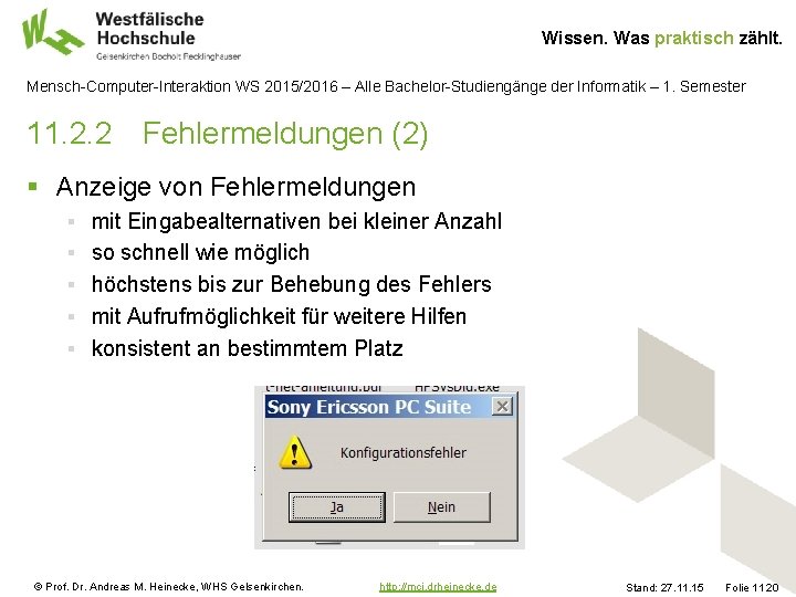 Wissen. Was praktisch zählt. Mensch-Computer-Interaktion WS 2015/2016 – Alle Bachelor-Studiengänge der Informatik – 1.