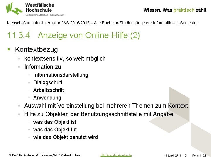 Wissen. Was praktisch zählt. Mensch-Computer-Interaktion WS 2015/2016 – Alle Bachelor-Studiengänge der Informatik – 1.