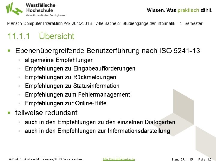 Wissen. Was praktisch zählt. Mensch-Computer-Interaktion WS 2015/2016 – Alle Bachelor-Studiengänge der Informatik – 1.