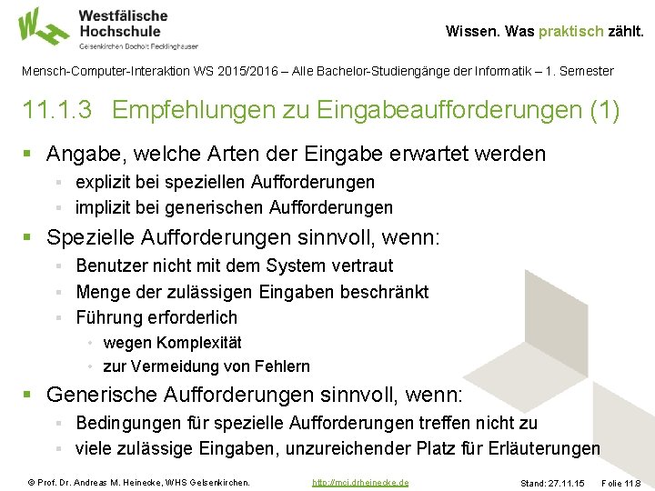 Wissen. Was praktisch zählt. Mensch-Computer-Interaktion WS 2015/2016 – Alle Bachelor-Studiengänge der Informatik – 1.