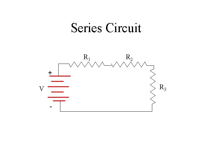 Series Circuit R 1 R 2 + R 3 V - 