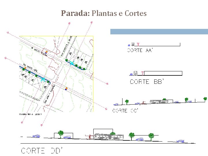 Parada: Plantas e Cortes 