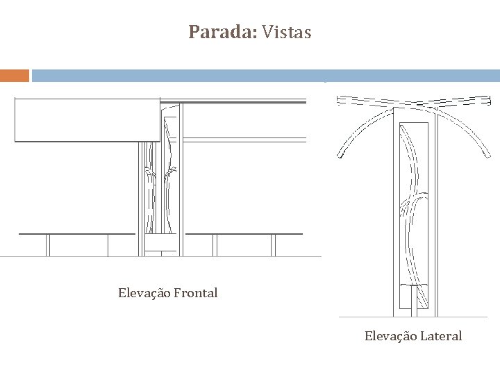 Parada: Vistas Elevação Frontal Elevação Lateral 