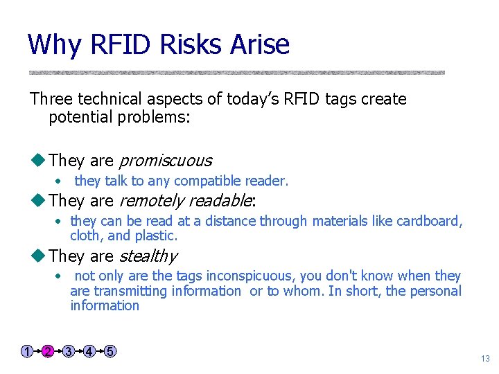 Why RFID Risks Arise Three technical aspects of today’s RFID tags create potential problems: