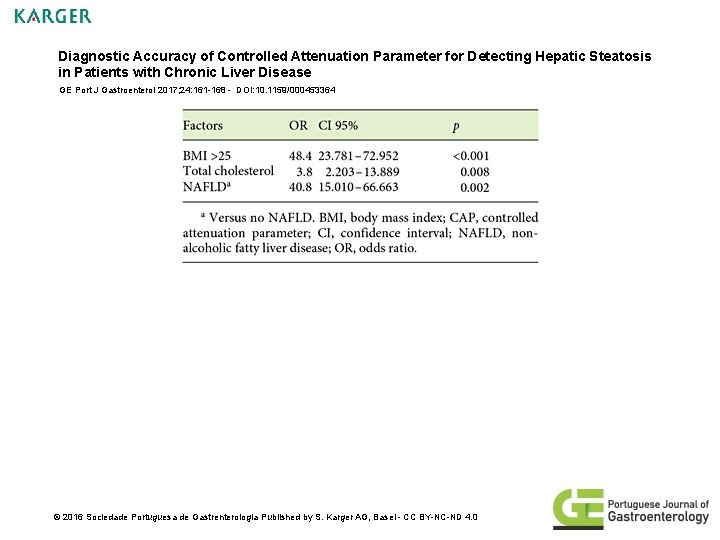 Diagnostic Accuracy of Controlled Attenuation Parameter for Detecting Hepatic Steatosis in Patients with Chronic