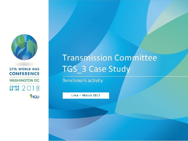 Transmission Committee TGS_3 Case Study Benchmark activity Lima – March 2017 1 