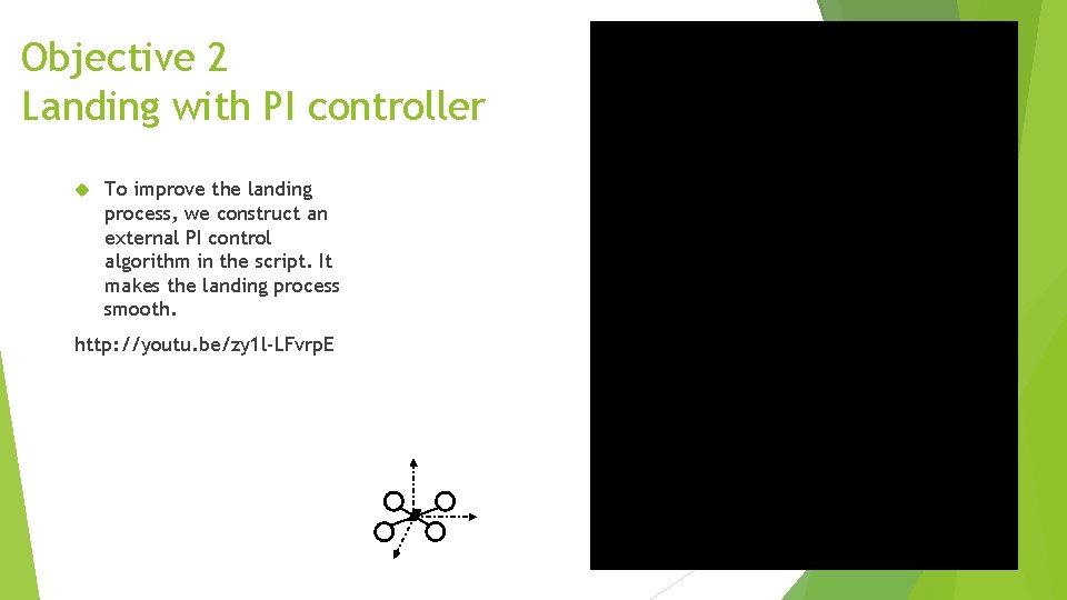 Objective 2 Landing with PI controller To improve the landing process, we construct an