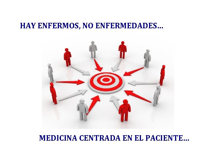 HAY ENFERMOS, NO ENFERMEDADES… MEDICINA CENTRADA EN EL PACIENTE… 