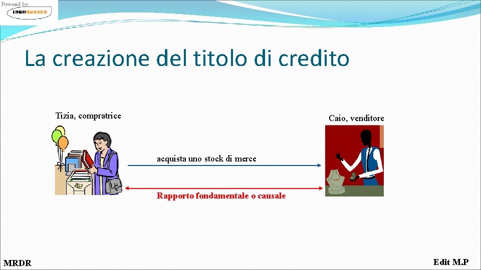 Powered by La creazione del titolo di credito Tizia, compratrice Caio, venditore acquista uno