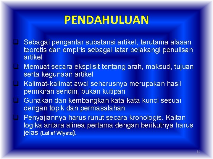 PENDAHULUAN q Sebagai pengantar substansi artikel, terutama alasan teoretis dan empiris sebagai latar belakangi