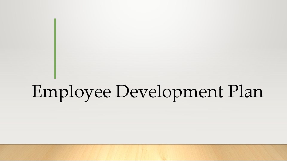 Employee Development Plan 