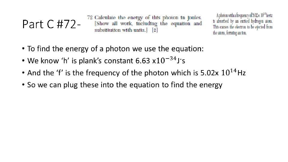 Part C #72 • 