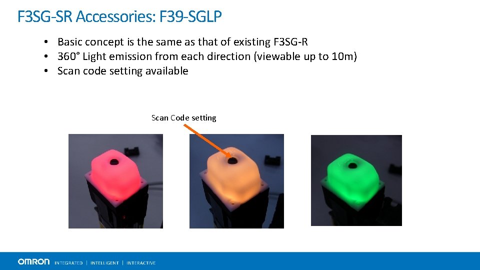 F 3 SG-SR Accessories: F 39 -SGLP • Basic concept is the same as