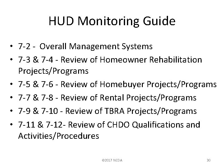 HUD Monitoring Guide • 7 -2 - Overall Management Systems • 7 -3 &